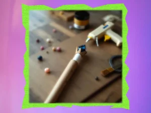 cardboard wand tutorial easy diy prop with hot glue gem tip on wooden craft table
